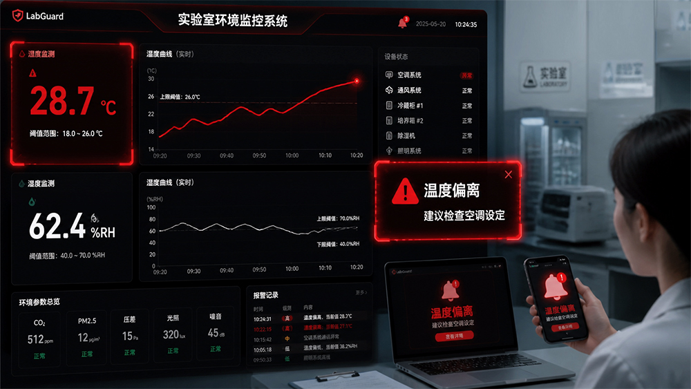 全流程质量异常预警：实时监控数据、设备、环境指标，异常自动预警+原因分析+整改建议。